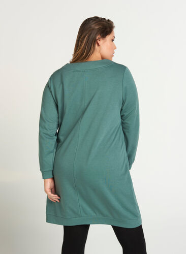 Sweatshirt-Kleid mit V-Ausschnitt, North Atlantic, Model image number 0