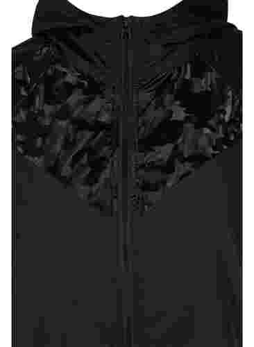 Sportjacke mit Ton-in-Ton-Muster, Black, Packshot image number 2