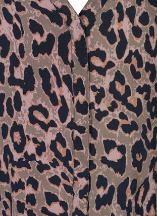 Midikleid aus Viskose mit Print, Ivy Green Leopard, Packshot image number 2