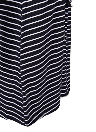Gestreifte Tunika aus Baumwolle mit kurzen Ärmeln, Black Stripe, Packshot image number 3