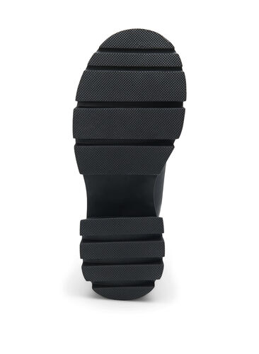 Weite Passform Lederstiefel mit dicker Sohle, Black, Packshot image number 4