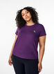 Schmal geschnittenes Trainings-T-Shirt mit Rundhalsausschnitt, Purple Pennant, Model image number 0