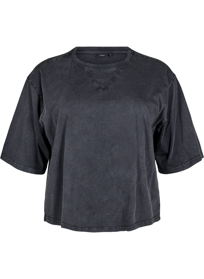 Boxy T-Shirt aus Bio-Baumwolle., Grau, Packshot image number 0