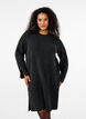 Strickkleid mit Schlitzen, Dark Grey Melange, Model image number 0