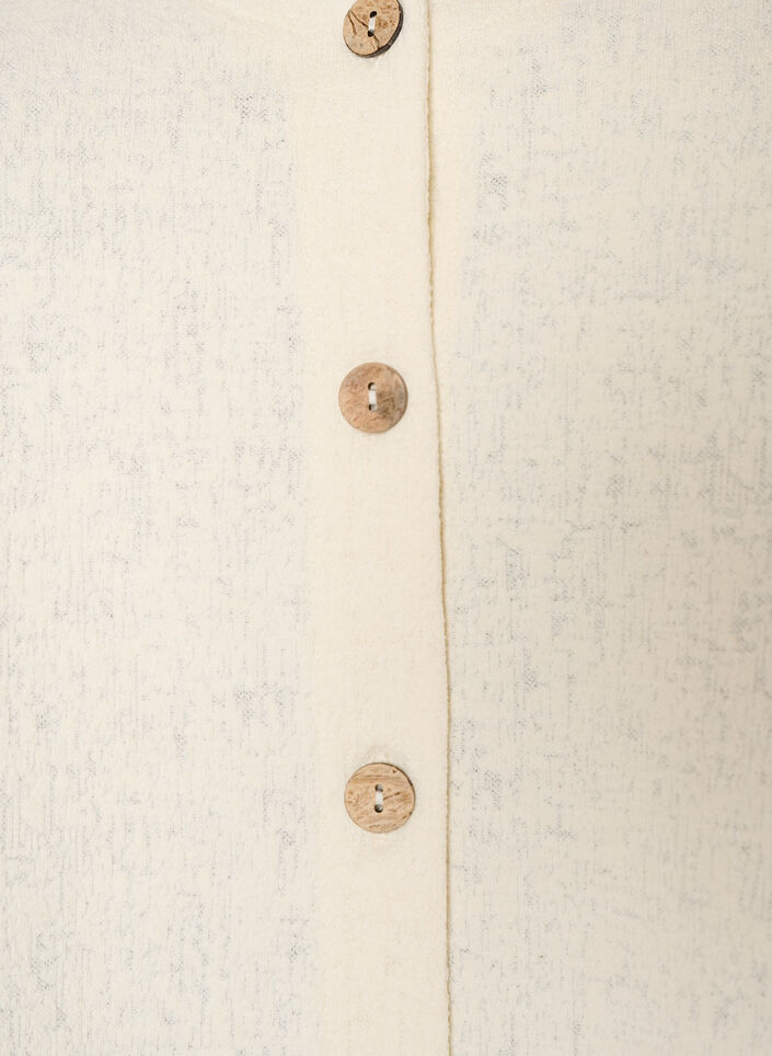 Strukturierte Bluse aus Baumwolle mit Knopfleiste, Vanille, Packshot image number 2