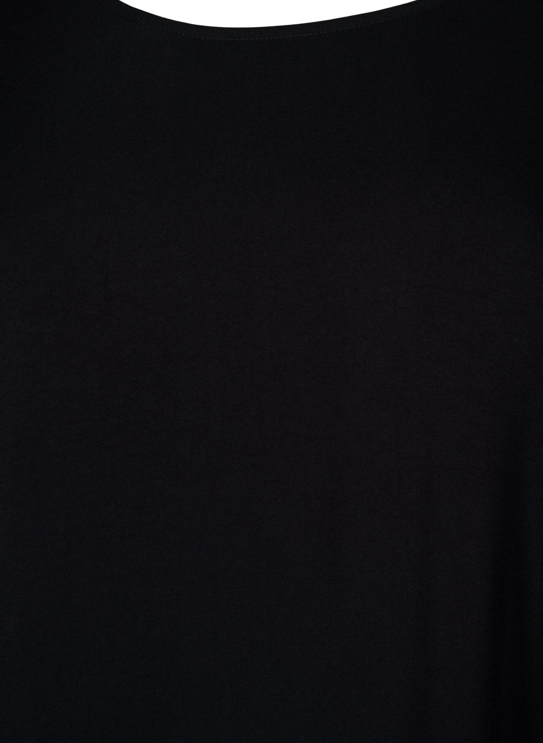 ZizziKleid aus Viskose mit Schnittlinie, Schwarz, Packshot image number 2