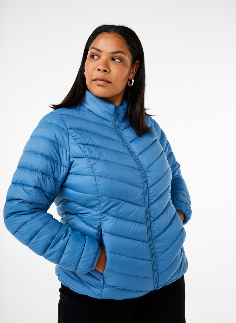 Leichte Jacke mit Taschen, Blau, Model image number 0