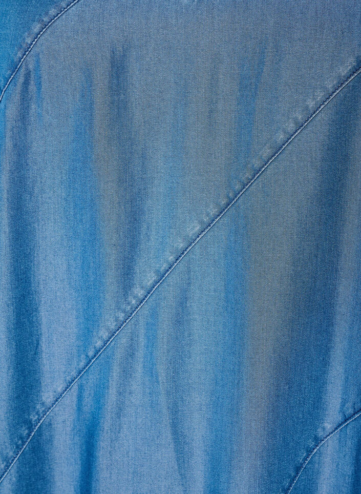 Kleid in Denim-Optik aus TENCEL&trade; Lyocell mit Tr&auml;gern, Blau, Packshot image number 2