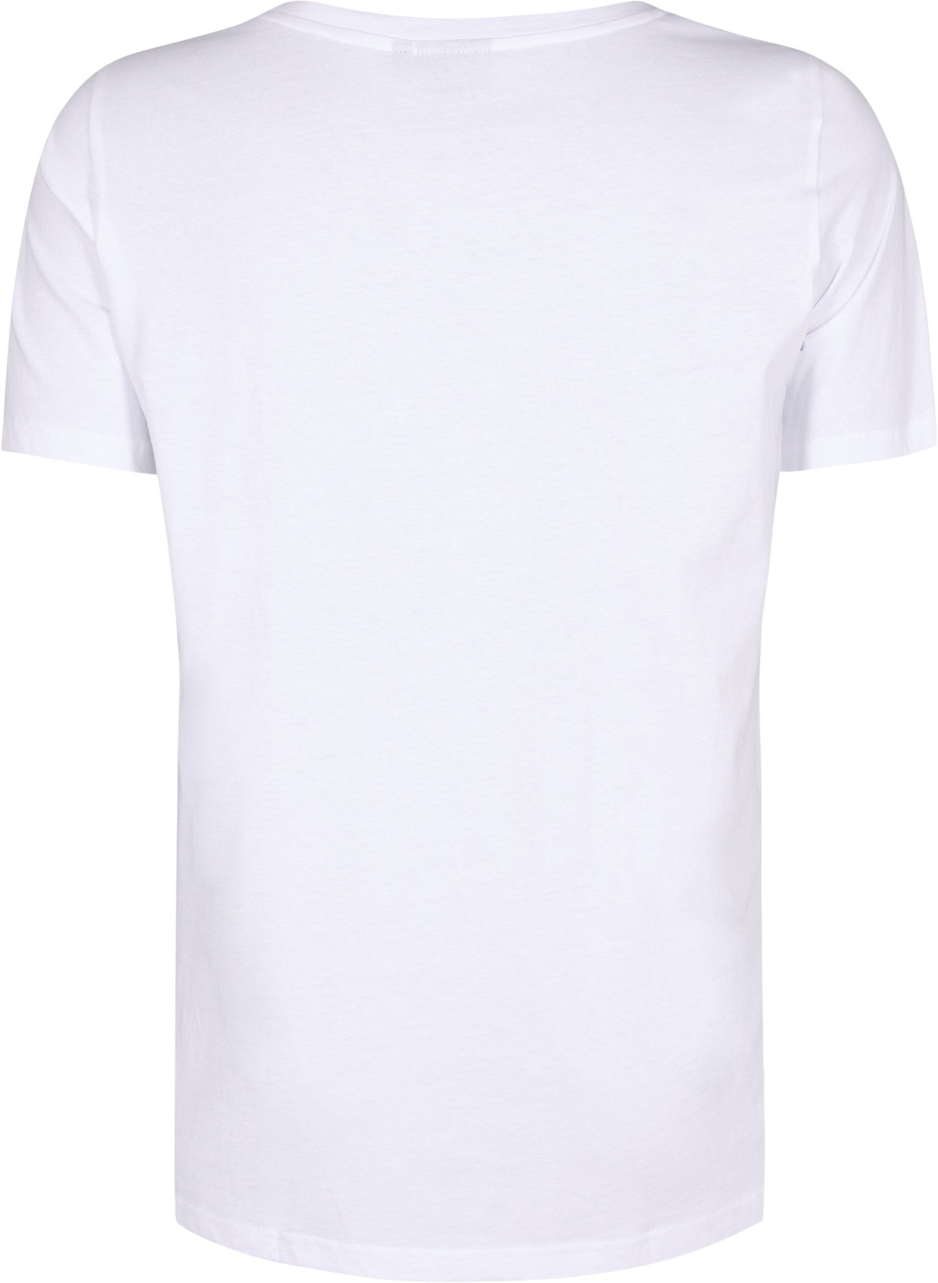 Zizzi Baumwoll-T-Shirt mit Motiv, B. White w. Sulphur, Packshot image number 1