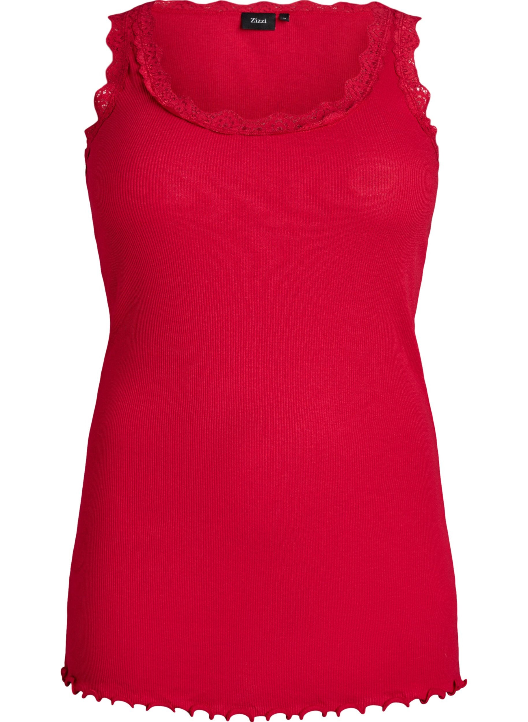 ZizziSpitzentop, Rot, Packshot image number 0