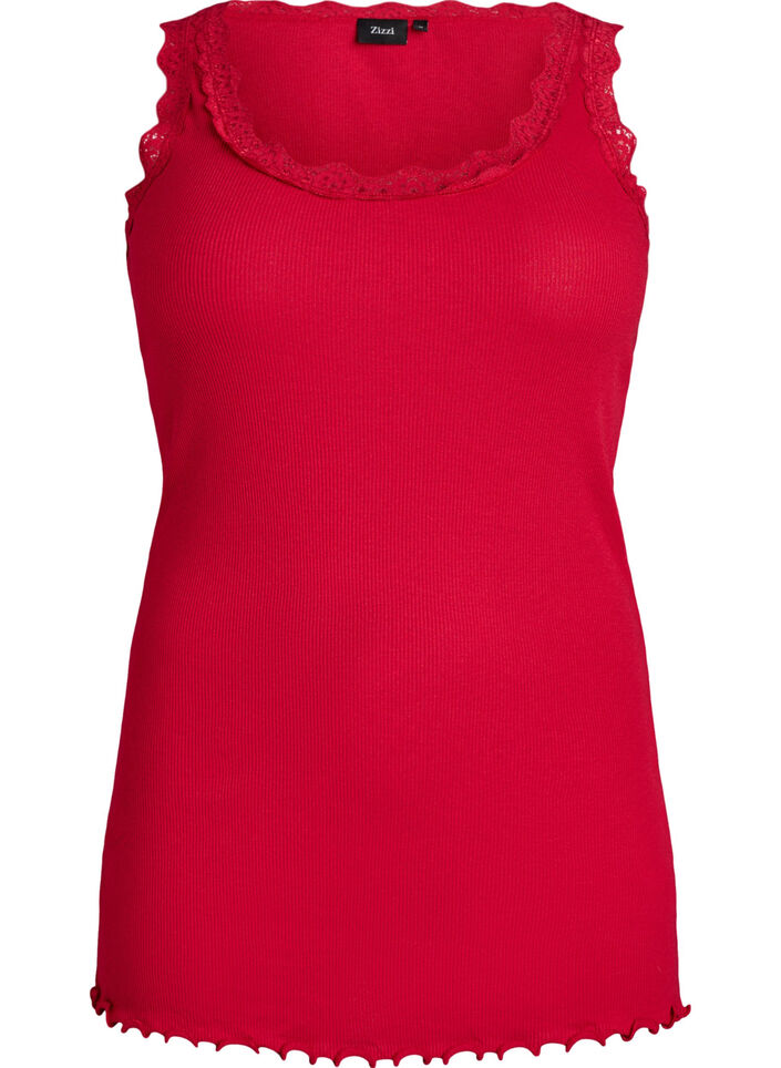 Spitzentop, Rot, Packshot image number 0