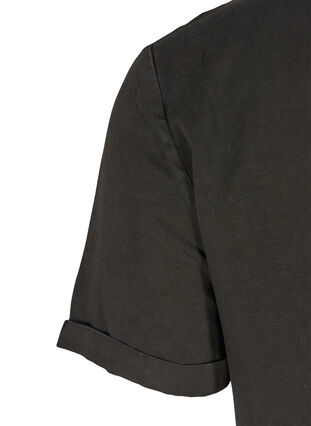 Kurzarm Kleid aus Lyocell, Black, Packshot image number 3