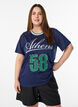 Sportliches T-Shirt aus Mesh mit Frontprint, Blau, Model image number 0