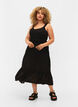 Midikleid aus Viskose mit Smok, Black, Model image number 0