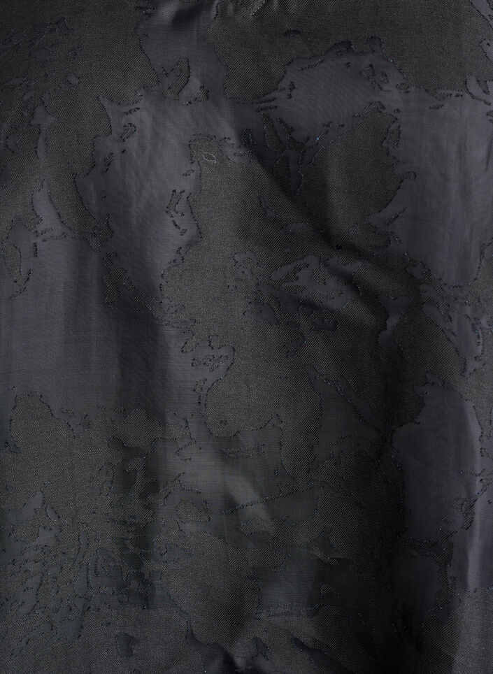Partybluse in Organza-Optik mit Ton-in-Ton-Muster, Schwarz, Packshot image number 2