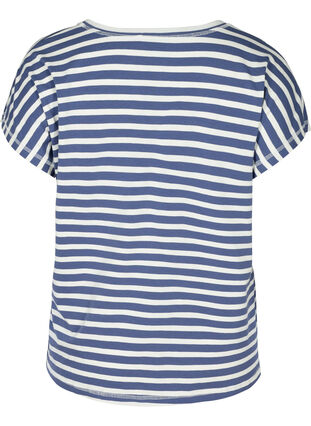 Gestreiftes T-Shirt aus Baumwolle, Twilight Blue Stripe, Packshot image number 1