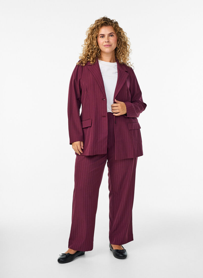 Blazer mit Taschen und Schlitzen, Rot, Model image number 1