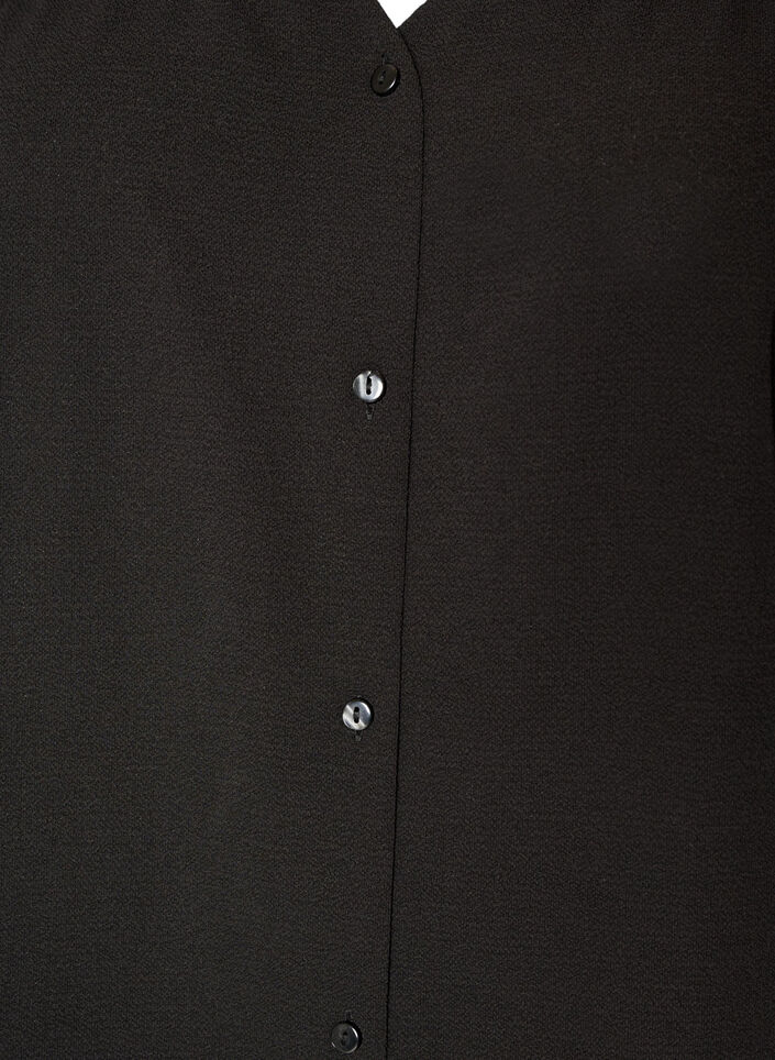 Hemdbluse mit 1/2-&Auml;rmeln, Schwarz, Packshot image number 2