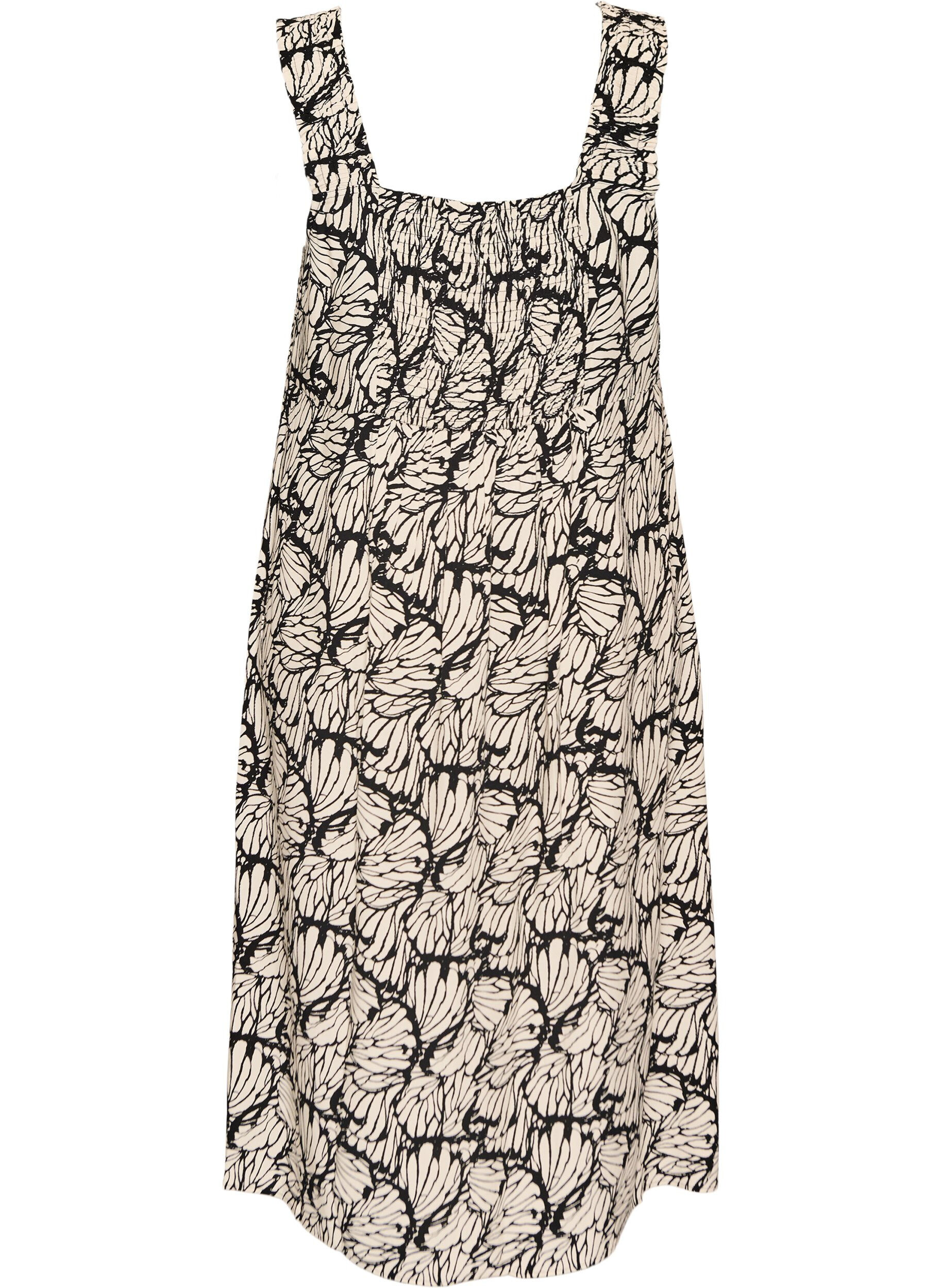 ZizziSommerkleid mit breiten Tr&auml;gern, Schwarz, Packshot image number 1