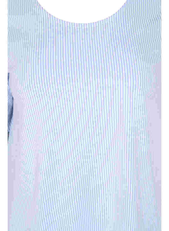 Gestreifte Bluse mit 3/4 Ärmeln, Lavender L Stripe, Packshot image number 2