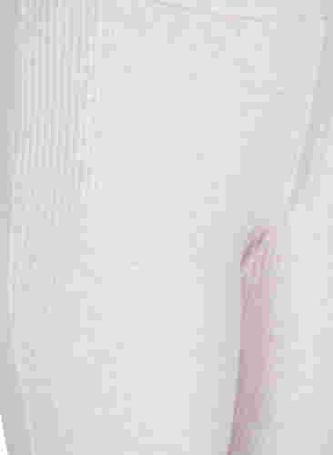 Eng anliegende Hose aus Rippstrick, Natural Mélange, Packshot image number 2
