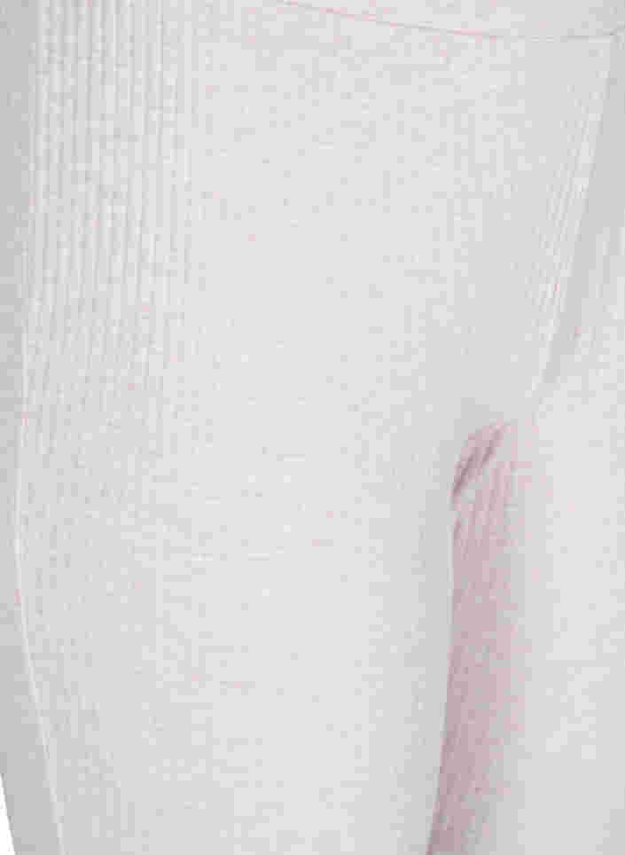 Eng anliegende Hose aus Rippstrick, Natural Mélange, Packshot image number 2
