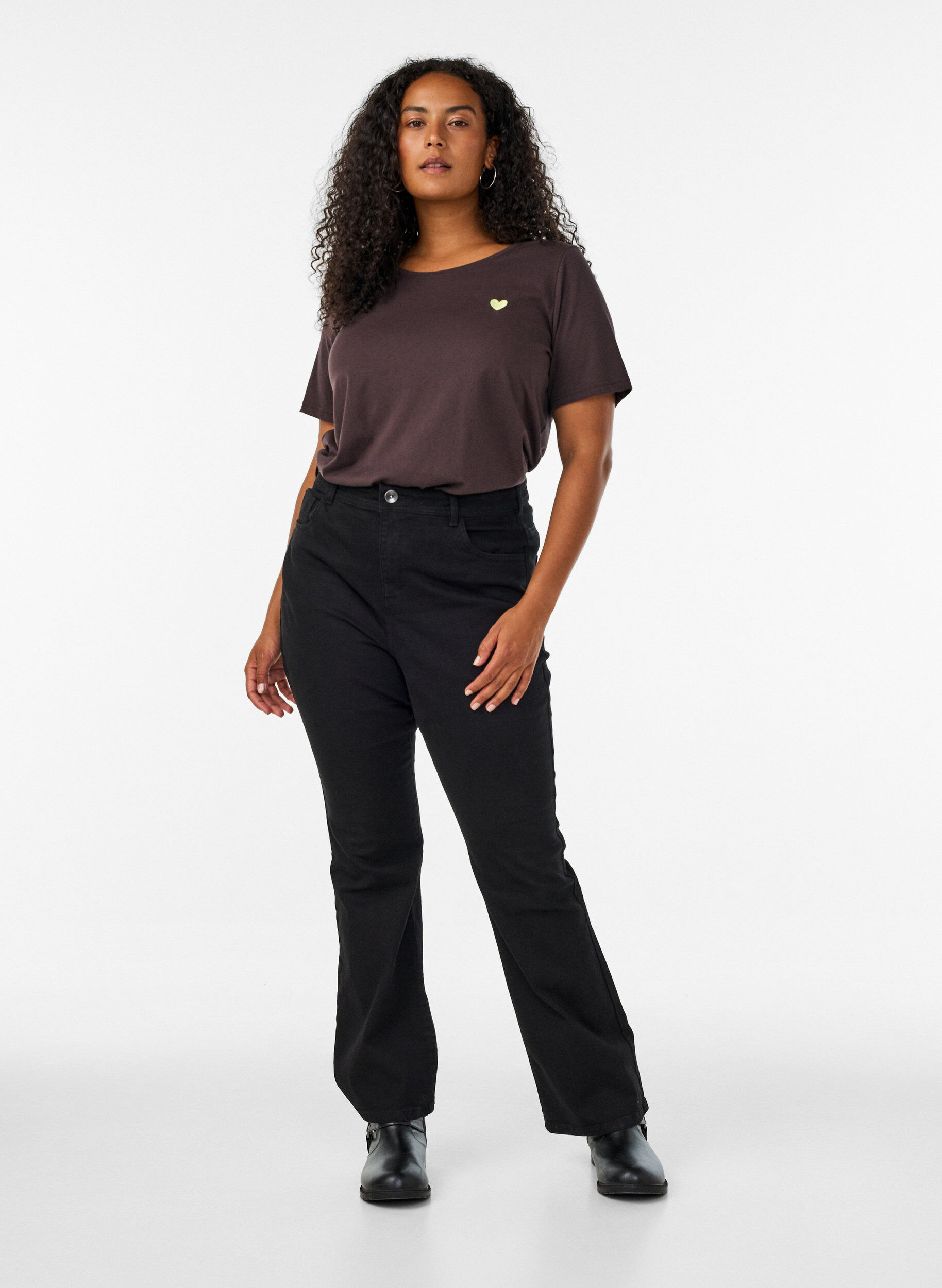 ZizziT-Shirt mit Print, Braun, Model image number 1