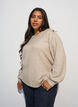 Strickbluse mit Knopfleiste, Beige, Model image number 0