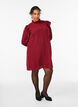 Kurzes Kleid mit R&uuml;schen und Glitzer , Dunkles Bordeaux, Model image number 1