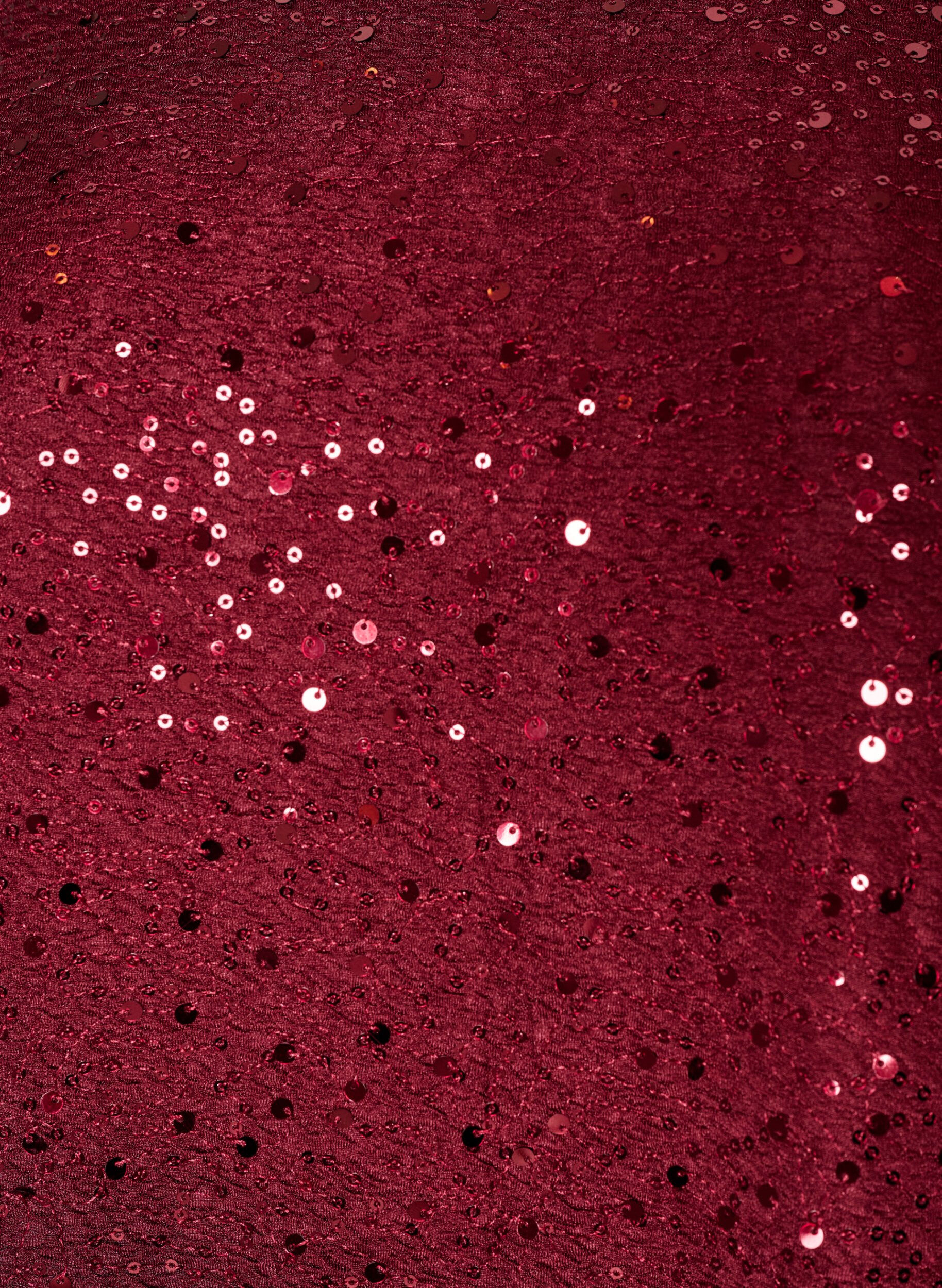 ZizziKurzes Paillettenkleid in A-Linie, Rot, Packshot image number 2