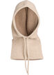 Gestrickte Balaclava mit Kordelzug, Beige, Packshot image number 0