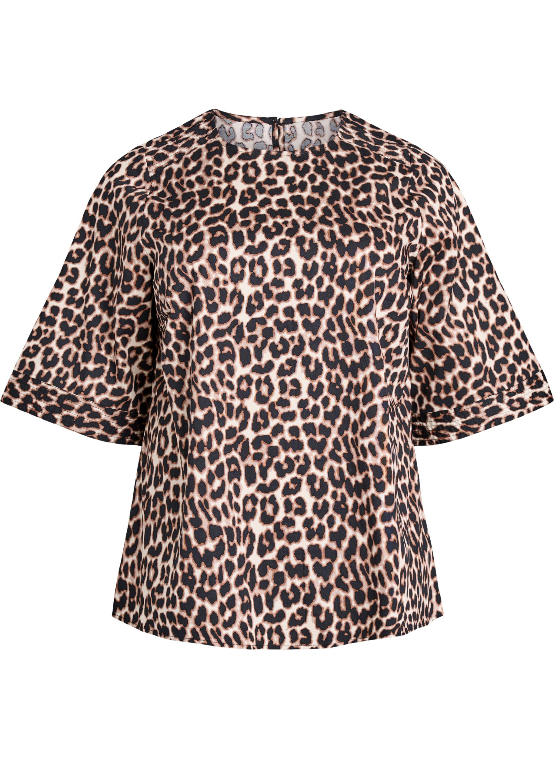 Bluse mit Ziern&auml;hten und 3/4-&Auml;rmeln