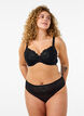 Tai-Slip aus Mesh mit Spitzendetails, Schwarz, Model image number 0