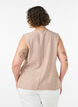 Gestreifte Weste aus Leinen und Viskose, Beige, Model image number 2