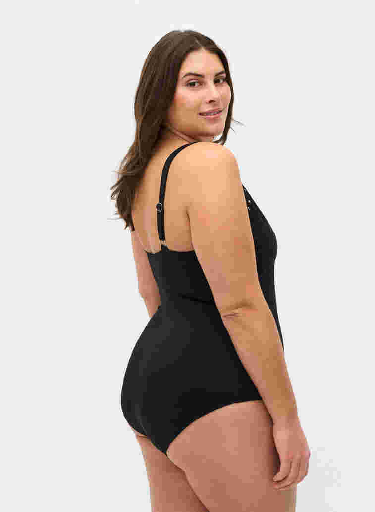 Badeanzug mit Nieten, Black, Model image number 1