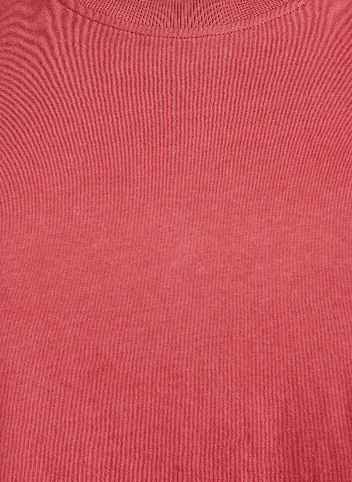 Basic-T-Shirt aus Baumwolle mit Rundhalsausschnitt, Rot, Packshot image number 2