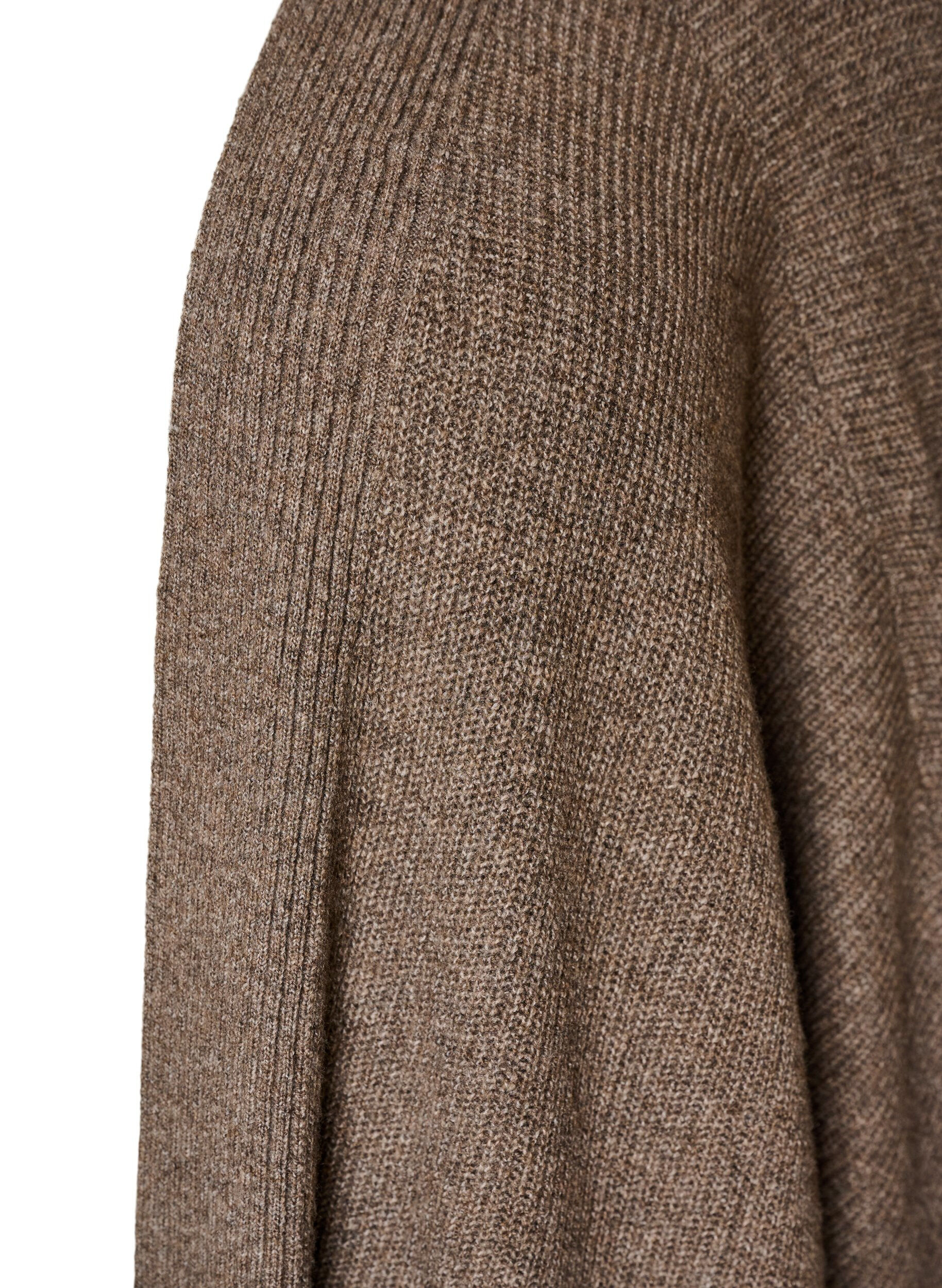ZizziStrickjacke mit offener Vorderseite und weiten &Auml;rmeln, Braun, Packshot image number 2
