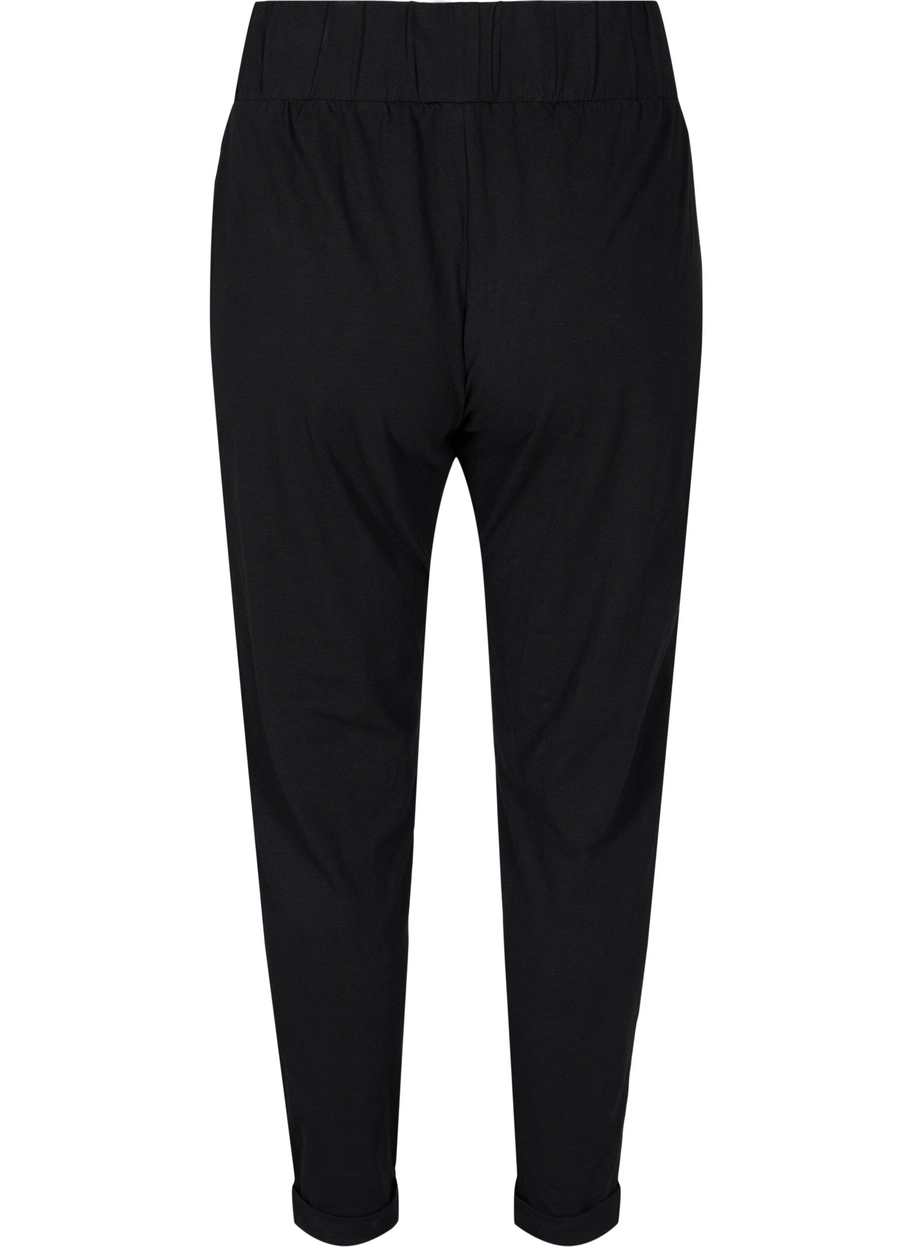 Zizzi Baumwollhose, Schwarz, Packshot image number 1