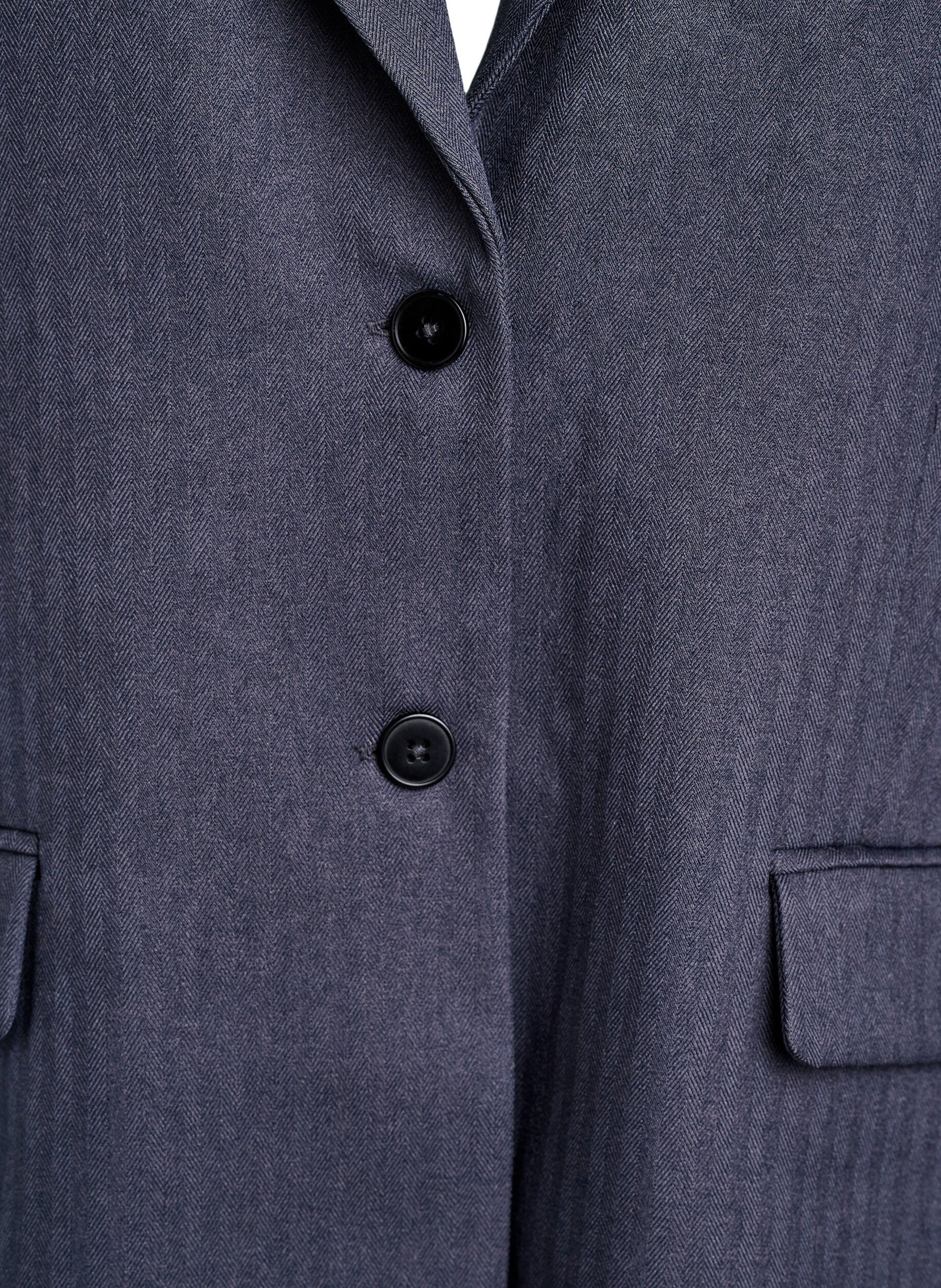 ZizziKlassischer Blazer mit Taschen, Grau, Packshot image number 2