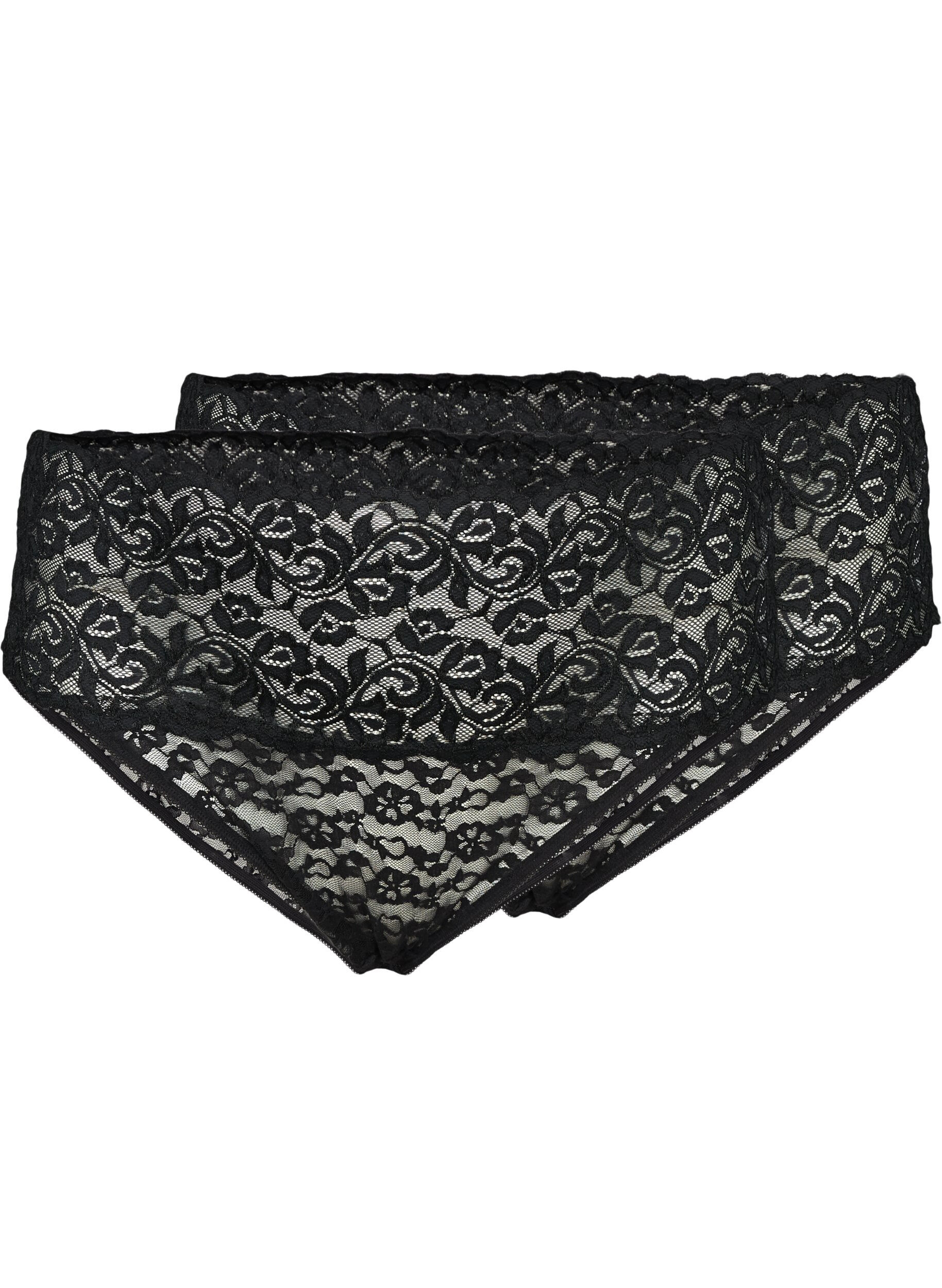 Zizzi 2er Pack Panties, Black, Packshot image number 0