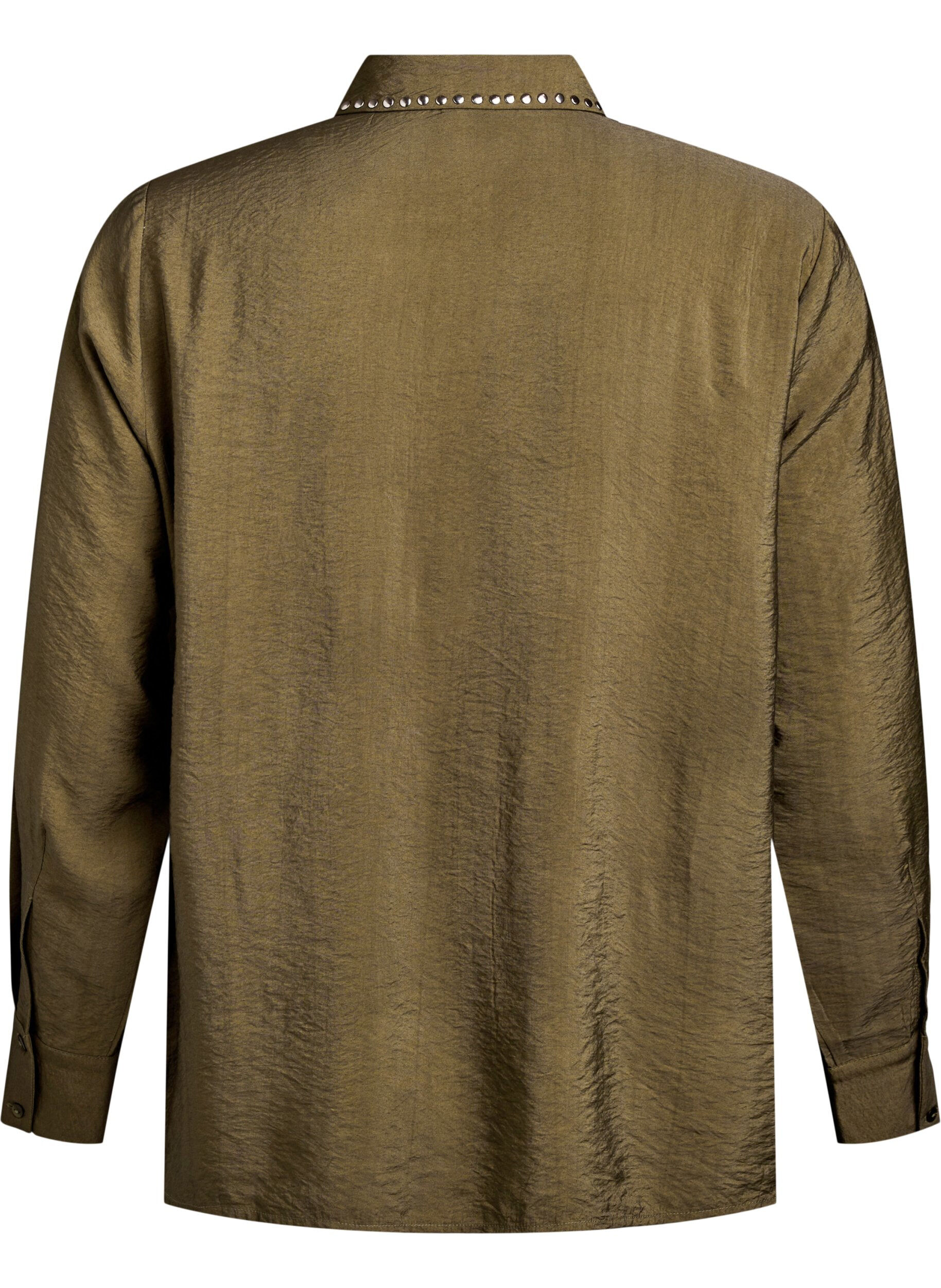 Zizzi Bluse mit Nieten, Gr&uuml;n, Packshot image number 1