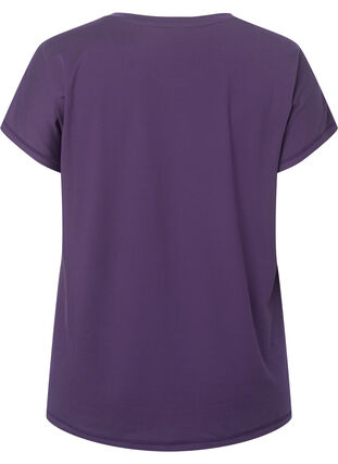 Kurzarm Trainingsshirt, Purple Plumeria, Packshot image number 1