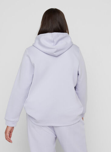 Sweatshirt mit Kapuze, Purple Heather, Model image number 1