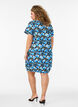 Kurzarm Baumwollkleid mit Print, Blau, Model image number 2