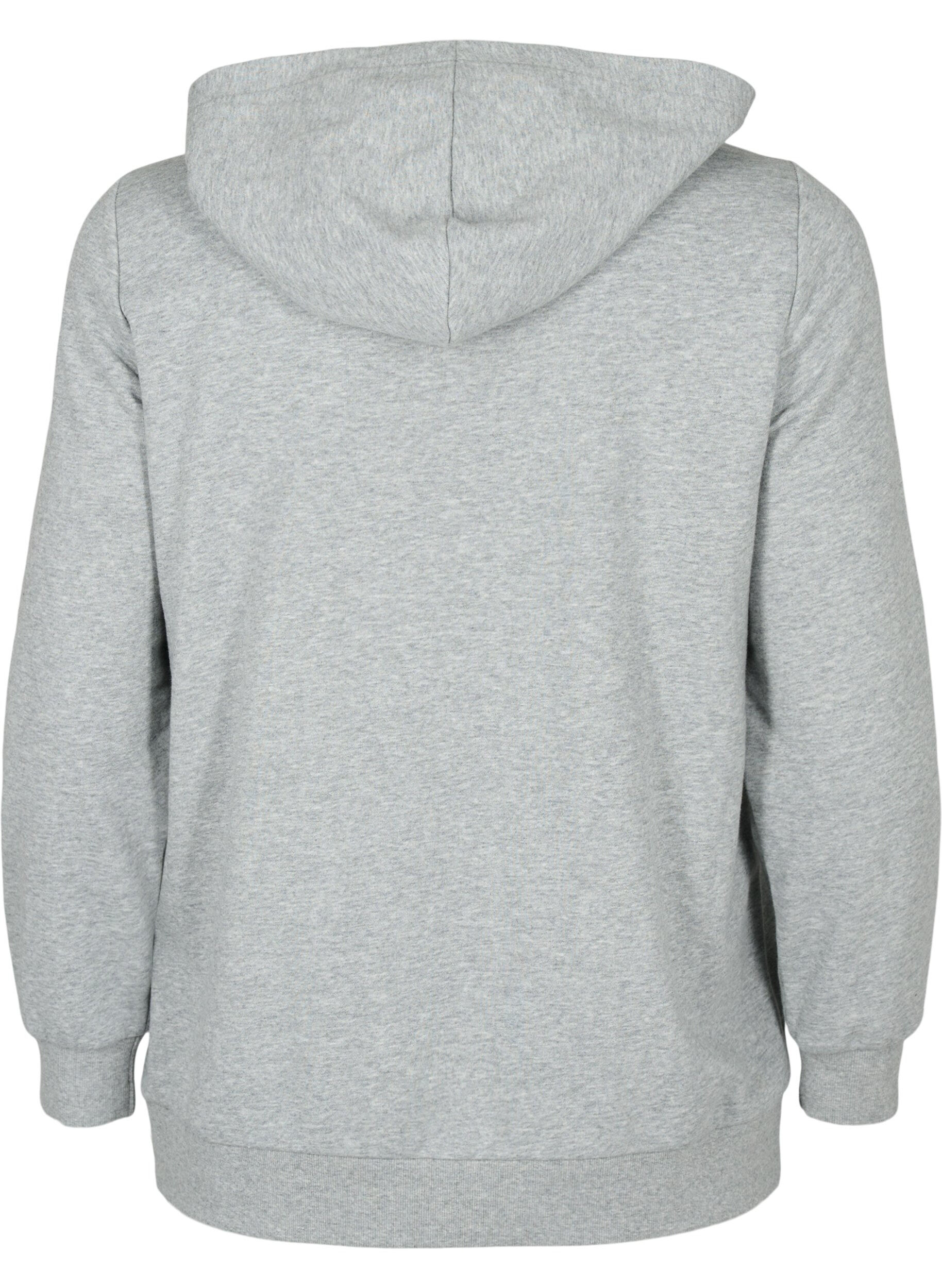 Zizzi Sweat-Hoodie, Light Grey Melange, Packshot image number 1