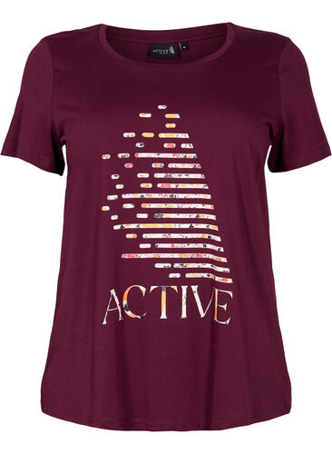 Trainings-T-Shirt mit Print, Fig, Packshot image number 0