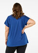 Unifarbenes T-Shirt fürs Training, Blau, Model image number 2