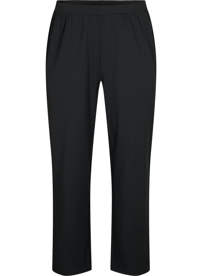 Hose in Straight Fit, Schwarz, Packshot image number 0