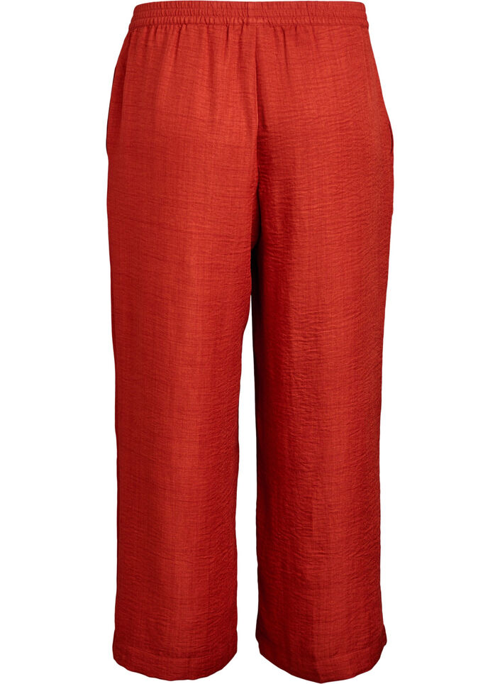 Lockere Hose mit elastischem Bund und Taschen, Rot, Packshot image number 1