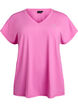 Lockeres Trainingsshirt mit V-Ausschnitt, Pink, Packshot image number 0